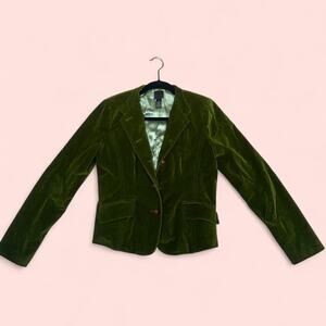 Vintage lucky brand green velvet blazer